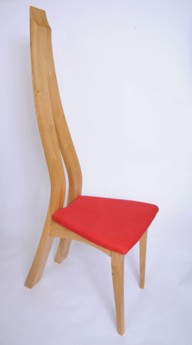 High back Chair with red Seat